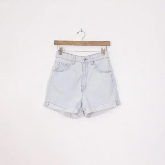 H&M High Rise Light Wash Shorts - Picture 1 of 5